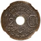 French Indochina. ½ Cent, 1939