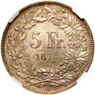 Switzerland. 5 Francs, 1874-B - 2