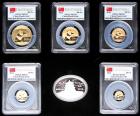 China. Prestige Panda First Strike Gold Set: 500, 200, 100, 50 and 20 Yuan, 2014