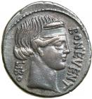 L. Scribonius Libo. Silver Denarius (3.7 g), 62 BC