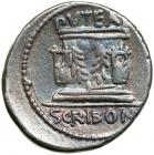 L. Scribonius Libo. Silver Denarius (3.7 g), 62 BC - 2