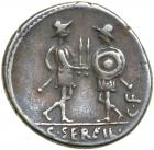 C. Servilius C.f. Silver Denarius (3.8 g), 53 BC - 2