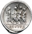 Q. Caepio Brutus. Silver Denarius (3.9 g), 54 BC - 2