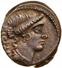 Albinus Bruti f. Silver Denarius, 48 BC