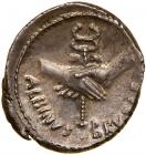 Albinus Bruti f. Silver Denarius, 48 BC - 2