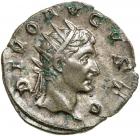 (Trajan Decius). Divus Augustus. Silver Antoninianus (3.6 g), died AD 14