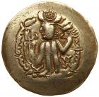 India - Hunnic Tribes, Alchon Huns. Uncertain king. Gold Dinar (7.10 g), mid-late 5th century AD