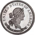 1870 Pattern Half Dollar. Aluminum, Reeded Edge. Judd-955. Pollock-1099. High Rarity 7