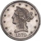 1870 Pattern Eagle. Aluminum, Reeded Edge. Judd-1036. Pollock-1171. Rarity 8