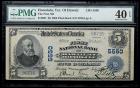 1902, Plain Back $5 National Bank Note. The First NB, Honolulu, HI, Ch#5550. PMG Extremely Fine 40EPQ