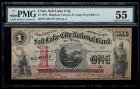 Salt Lake City, UT-Bingham Canyon & Camp Floyd RR Co., 1874 $1. Rust-129. PMG About Uncirculated 55