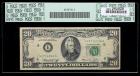 1974, $20 Federal Reserve Note. Full Face to Back Offset Error. PCGS Very Fine 25