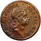 1723/3 Rosa Americana Halfpenny with Crowned Rose Breen-121 Martin 2.4-E.2 AU50