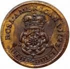 1723/3 Rosa Americana Halfpenny with Crowned Rose Breen-121 Martin 2.4-E.2 AU50 - 2