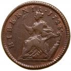 1723 Wood's Hibernia Halfpenny Martin 4.44-Gc.22 Rarity 5 VF20 - 2