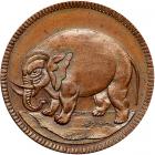 1694 Robinson Copy of New England Elephant Token in Copper Kenny-5 W-15200 Rarity-6+ MS63
