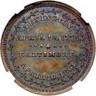 1866 Lexington & Baltimore/Springfield Mass, Rulau Ma-Sp 72 (Bolen JAB-22) in Copper Rarity-6+ - 2