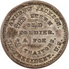 (1867) Andrew Jackson Political Token by Bolen in Silver B-27 type Rarity-7+ MS60 - 2