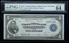 1918, $5 Federal Reserve Bank Note. PMG Choice Uncirculated 64EPQ