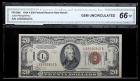 1934-A, $20 World War II Emergency Note. Hawaii Overprint. CGA Gem Uncirculated 66