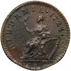 1723 Wood's Hibernia Farthing 2d Prototype Martin 2.1-Bc.4 Rarity-4 VF25