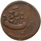 1766 Pitt Halfpenny Token Breen-251 F12