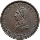 1783 Washington & Independence Cent with Small Military Bust Breen-1201 VF30