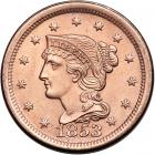 1853 N-13 R1 Repunched 1 AU58