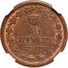 (1861-65) Civil War Token. F-231/352a, Rarity 1, Our Country - 2