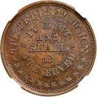 (1861-65) Civil War Token. F-219/320a, Rarity 1, The Federal Union