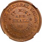 (1861-65) Civil War Token. F-219/320a, Rarity 1, The Federal Union