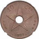 Belgian Congo. 10 Centimes, 1887