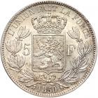 Belgium. 5 Francs, 1850