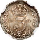 Great Britain. Threepence, 1908 - 2