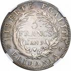 Italian States: Piedmont (Subalpine Republic). 5 Francs, L'AN 9 (1800) - 2