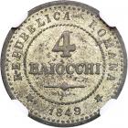 Italian States: Roman Republic. 4 Baiocchi, 1849-R - 2