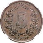 Norway. 5 Ore, 1896 - 2