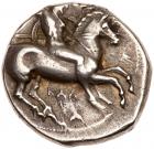 Calabria, Tarentum/Taras. Silver Didrachm (7.7 g), ca. 344-334 BC EF