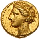 Zeugitania, Carthage. Electrum 1/5 Stater (1.4 g), ca. 350-270 BC EF