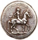 Sicily, Syracuse. Deinomenid Tyranny. Silver Didrachm (8.7 g), ca. 485-466 BC EF