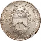 Argentina. 8 Reales, 1815-F NGC AU53 - 2