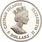 Cayman Islands. 5 Dollars, 1988 Choice Brilliant Proof - 2