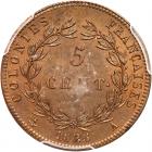 French Colonies. 5 Centimes, 1825-A PCGS MS65 BR - 2