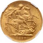 Australia. Sovereign, 1887-M NGC MS63 - 2