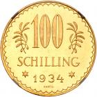 Austria. 100 Schillings, 1934 NGC MS63 PL - 2