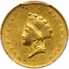 1855-O $1 Gold Indian PCGS AU55