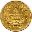 1855-O $1 Gold Indian PCGS AU55 - 2