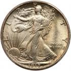 1917-D Liberty Walking 50C. Mintmark on Rev PCGS MS63