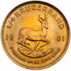 South Africa. 1/4 Krugerrand, 1981 Brilliant Unc - 2