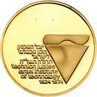 Israel. Techinion Jubilee, State Gold Medal, 1974 ProofLike Brilliant Unc - 2